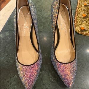 Jessica Simpson Multicolor Glitter Heels